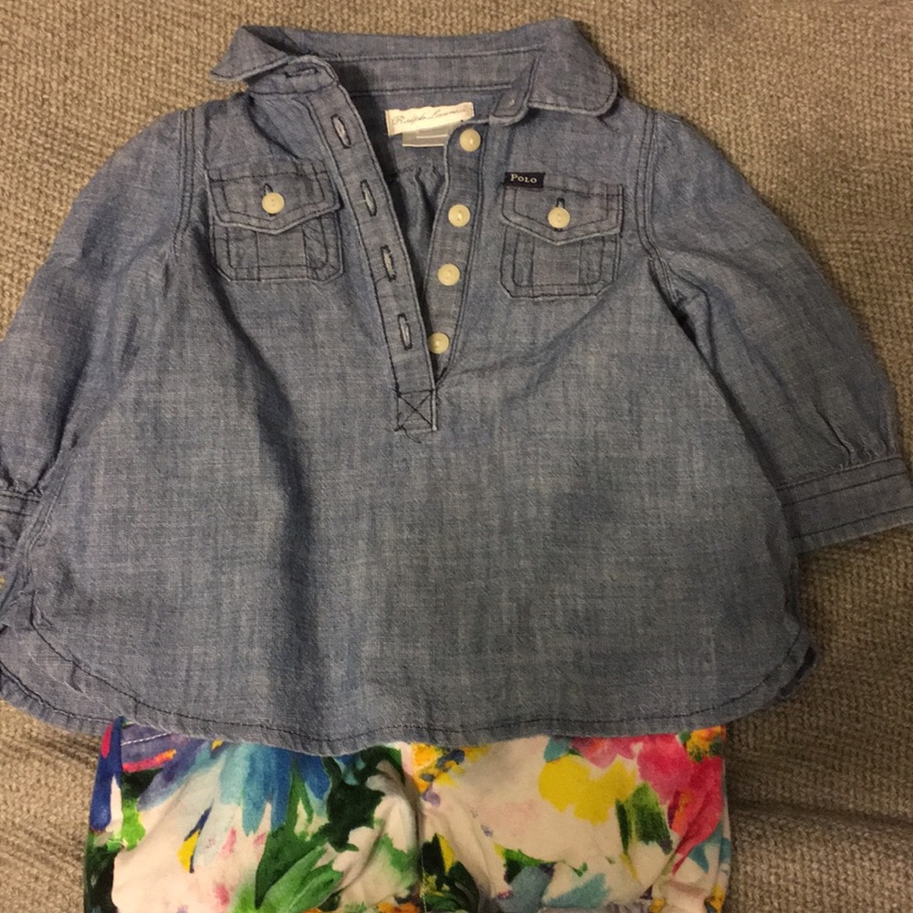 Ralph Lauren Chambray Long Sleeves Tunic &Bloomers